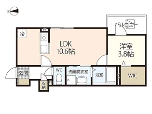 空とひだまりのラ・ルフレ【1階】の間取り