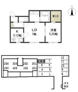 イーストヒルズ【1階】の間取り