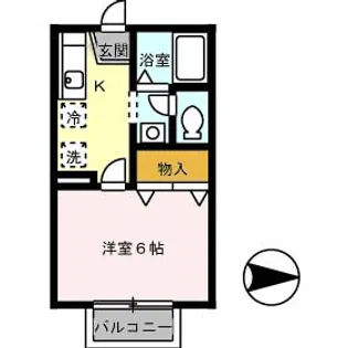 ディアコート野田【2階】の間取り