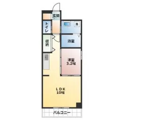 プランドール大供【6階】の間取り