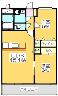 マリベール中仙道【2階】の間取り