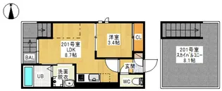 GRANDTIC ICHIGO(グランティック イチゴ)【2階】の間取り