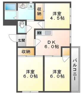 西之町マンション【2階】の間取り