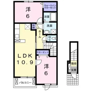 エルヴィータ・ウーノ【2階】の間取り
