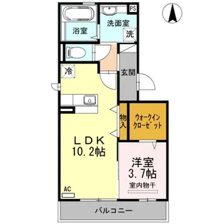 サンフレスカ【3階】の間取り