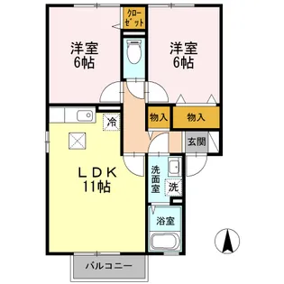 ソレイユ【1階】の間取り