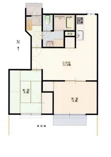 グリーンピア南輝A【1階】の間取り
