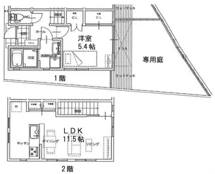 ぴあ下中野の間取り