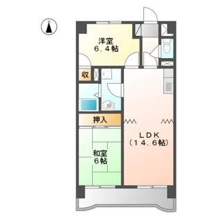 グランデュール今1号館【5階】の間取り