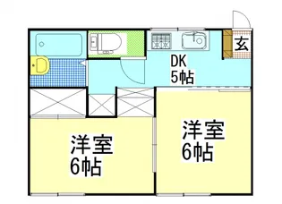 ファミール鹿田【1階】の間取り