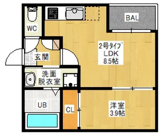 REGALEST MOMO(レガリスト モモ)【3階】の間取り