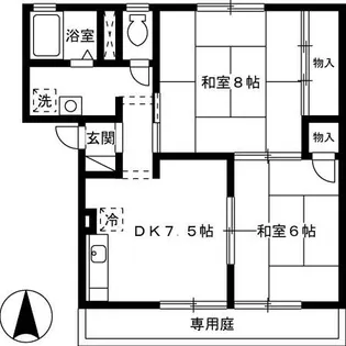 グレース陵南 B棟【1階】の間取り