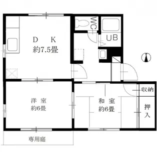 タウニィ小橋【1階】の間取り