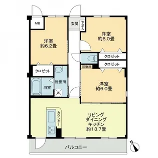 フォブールSAI 【1階】の間取り