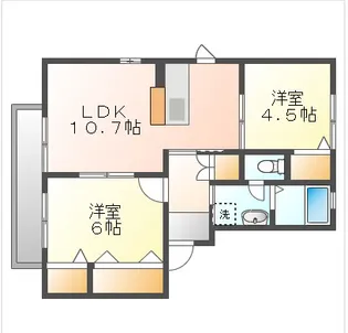 ラ・パルテール高屋壱番館【1階】の間取り