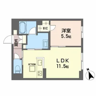 リバーサイド ハナ 【1階】の間取り