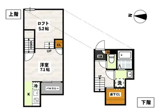 ADC高島駅南glee【2階】の間取り
