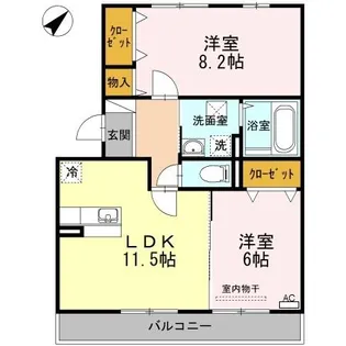 シャン・ヴィラージュ【3階】の間取り
