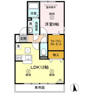 サンティーエ A棟【1階】の間取り