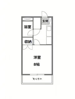 レディースキャステル【1階】の間取り