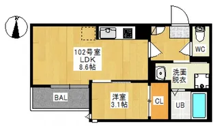GRANDTIC 平井【1階】の間取り