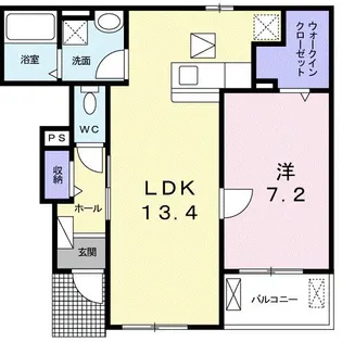 リバーガーデン【1階】の間取り
