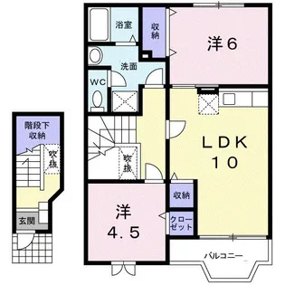 カーサ B【2階】の間取り