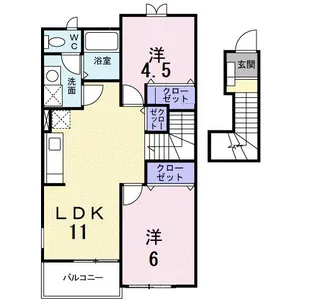 メゾン山水【2階】の間取り