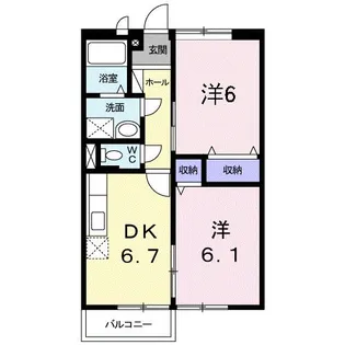 メゾン・ド・フローラ【2階】の間取り