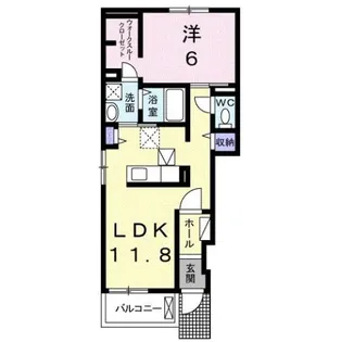 フレスクーラ B【1階】の間取り