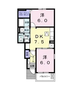 サンパティオベルB【1階】の間取り
