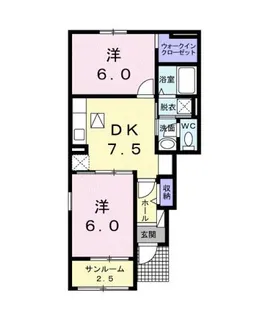 サンリットB【1階】の間取り