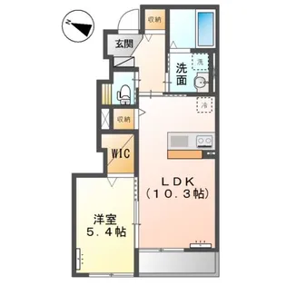 プレステージ 庭瀬【1階】の間取り