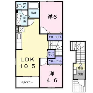 クレール【2階】の間取り