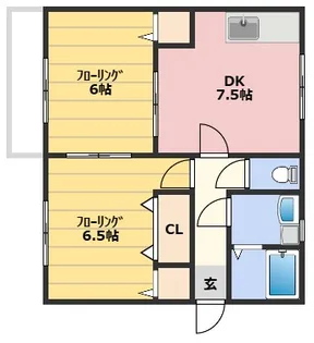 えきまえコーポ【2階】の間取り