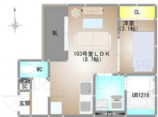 REGALEST 下伊福本町Ⅳ【1階】の間取り
