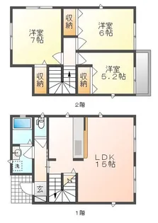 岡山県岡山市南区万倍【一戸建】の間取り