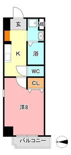 アルバ鹿田【8階】の間取り