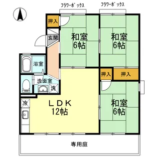 サンライズ芳泉 A棟【1階】の間取り