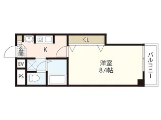 アンブシュール京橋【3階】の間取り