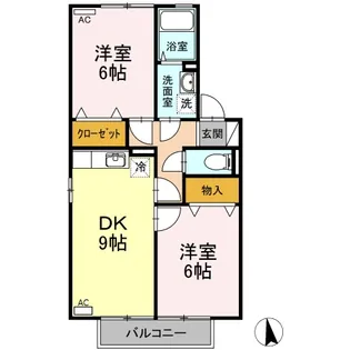 コンフォート D棟【2階】の間取り