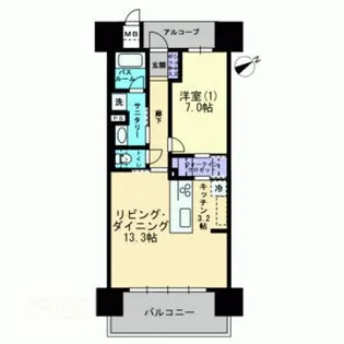 アルファステイツ大学病院通り【14階】の間取り