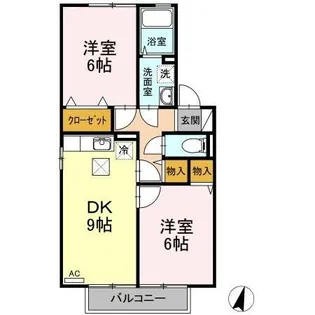 ストークシャトル B棟【1階】の間取り