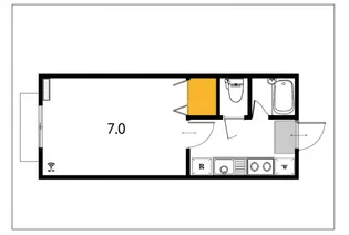 コーポブランシェA【1階】の間取り