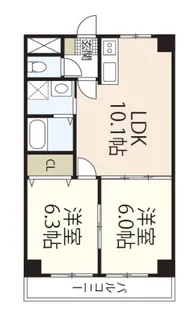 ホワイトストーン白石【2階】の間取り