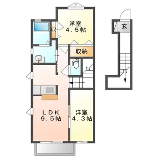 シャーメゾンK【2階】の間取り