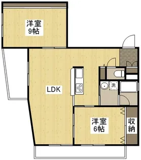 P&I伊島西ハイツ(不動産自社HP、SUUMOのみ可)【4階】の間取り