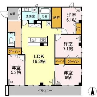 VILLE SOLEIL【5階】の間取り