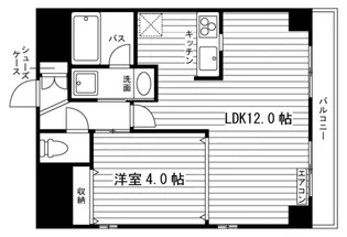 ユニエトワール岡山医大東【10階】の間取り