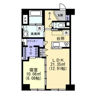 ハアラン内山下【5階】の間取り